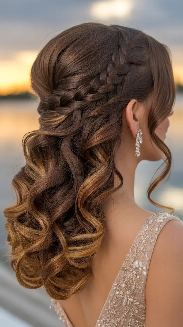 hairstyle for medium length hair 2026 Soft Sunset Braids with Caramel Glow