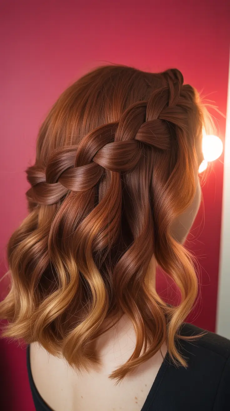 hairstyle for medium length hair 2026 Ginger Gloss and Statement Waves