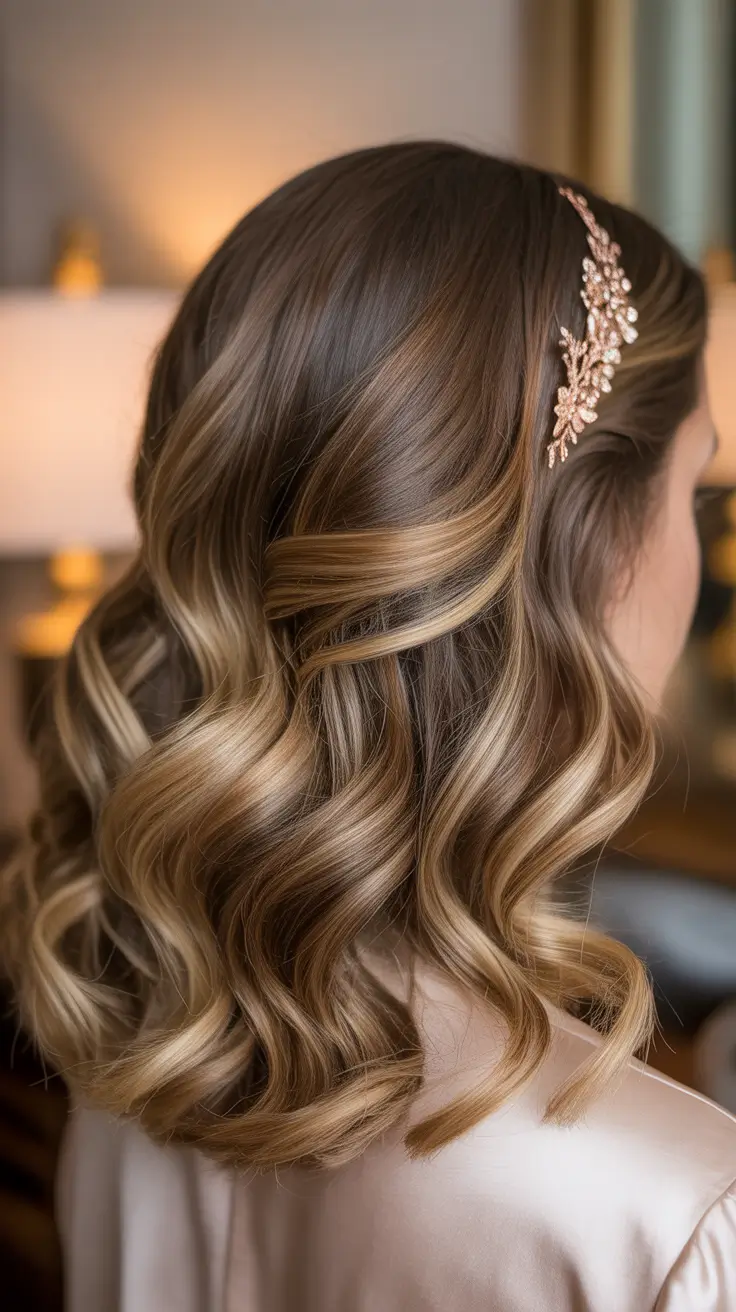 hairstyle for medium length hair 2026 Golden Waves with Delicate Accents