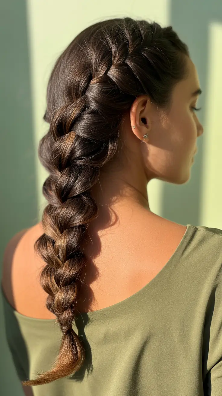 Hairstyles Ideas 2026 Textured Dutch Braid for Cool Days Ahead