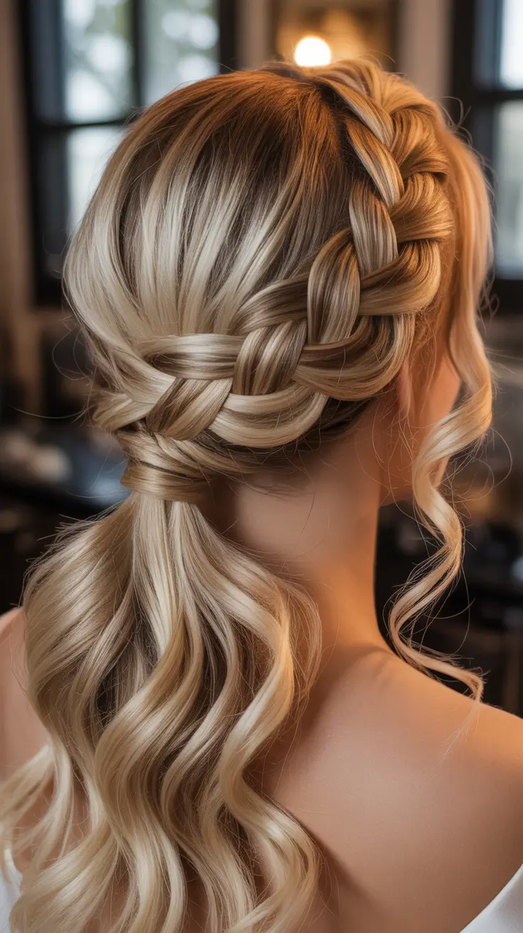 half up half down hairstyles 2026+Loose Dutch Braid into Romantic Twist