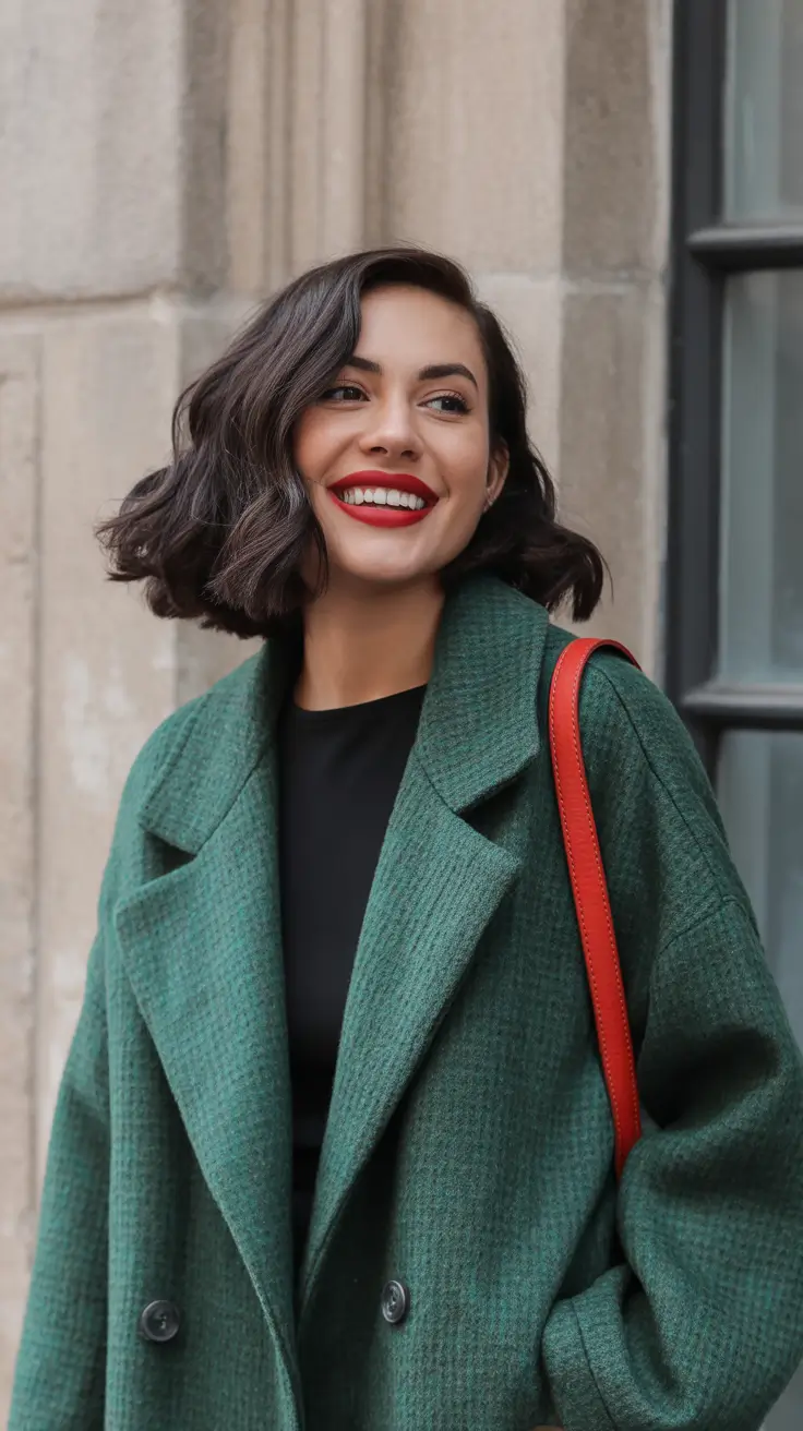 lob haircut ideas 2026 - Retro Flip with a Parisian Twist