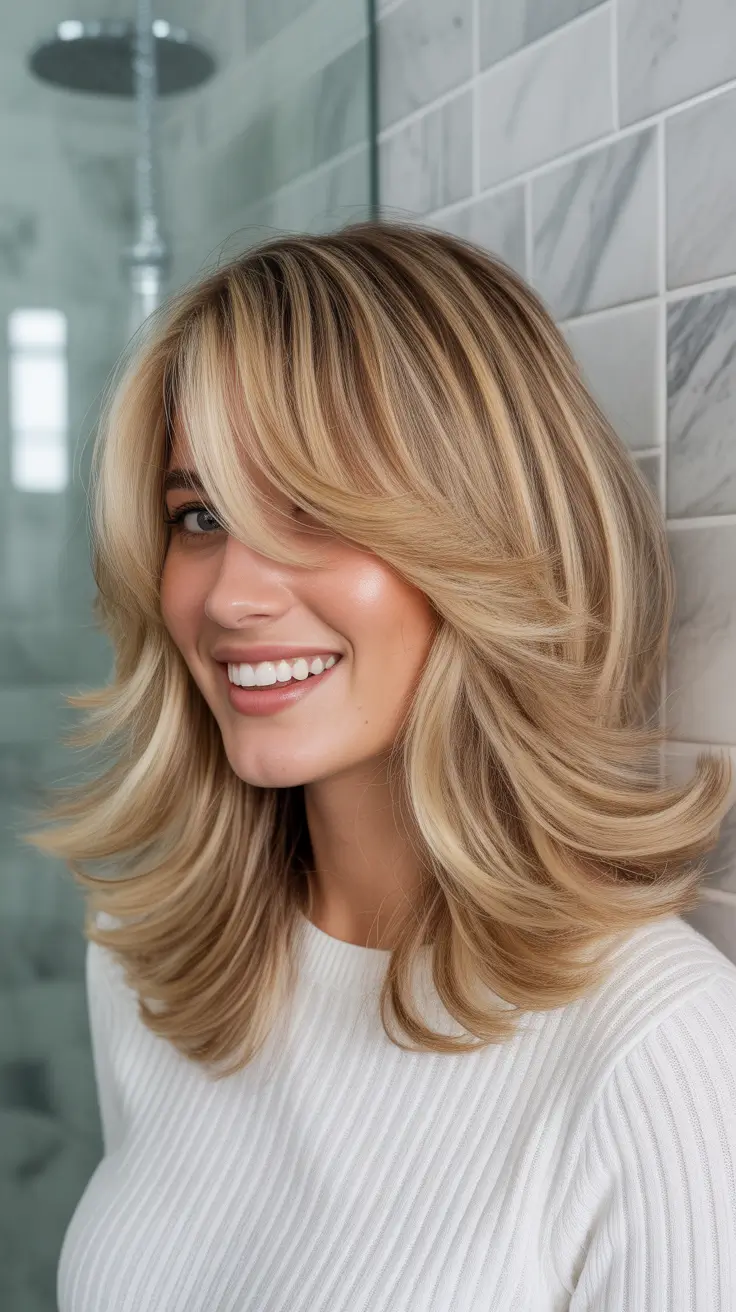 lob haircut ideas 2026 - '70s Feathered Layers, Reimagined