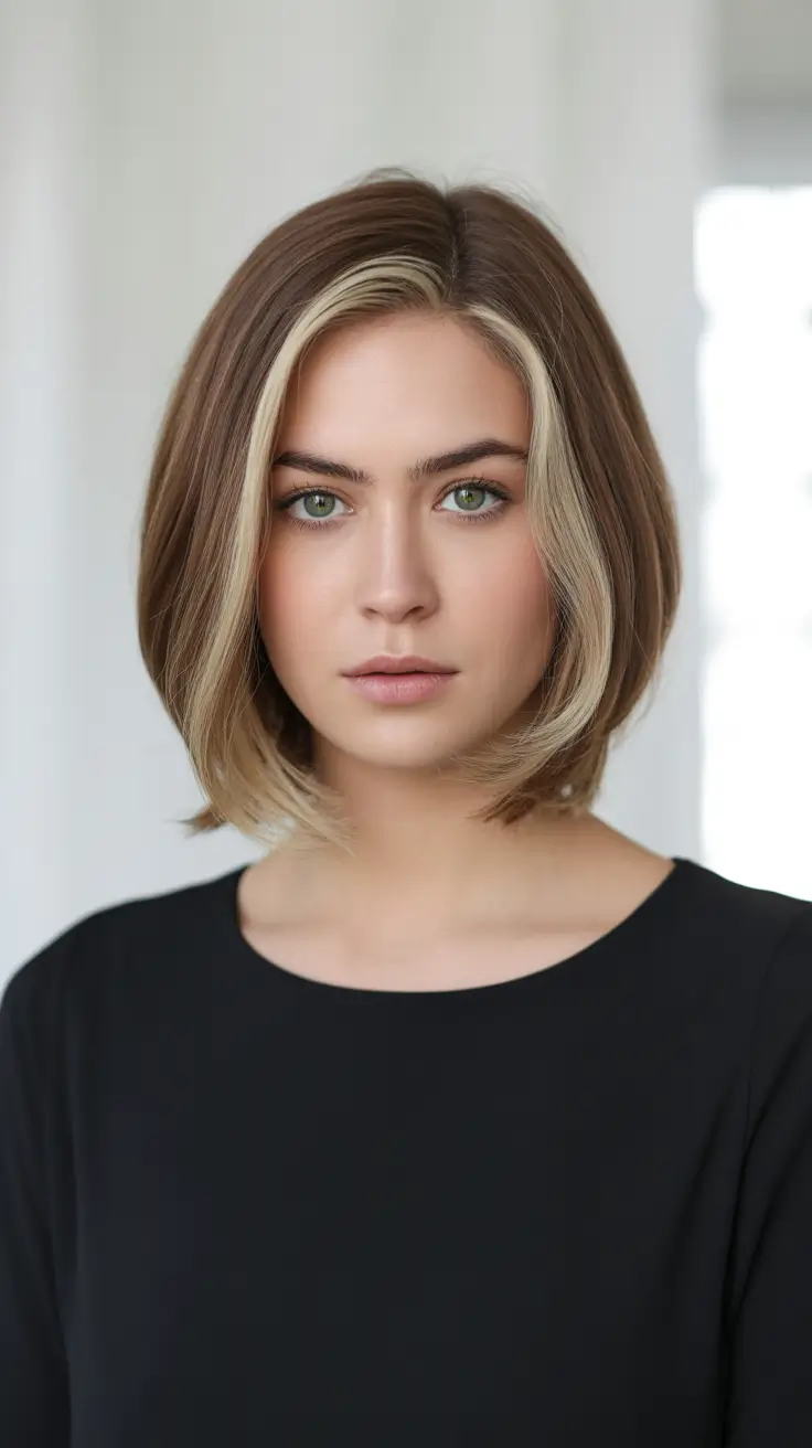 lob haircut ideas 2026 - Cool Blonde Contour with Precision Ends