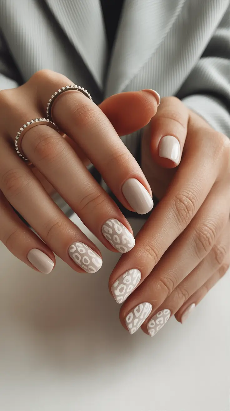 neutral nail designs 2026 Minimalist Safari in Matte Ivory