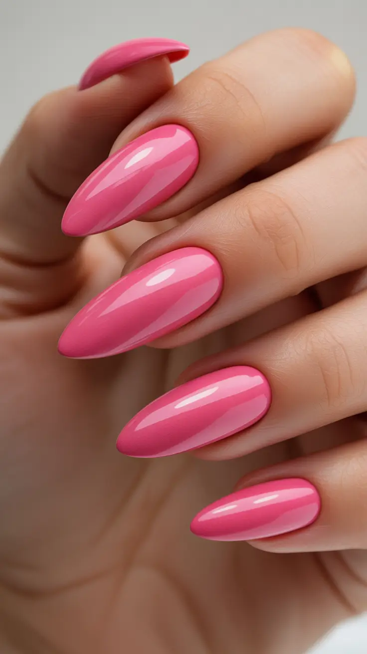 pink nails 2026 Full-On Bubblegum Gloss