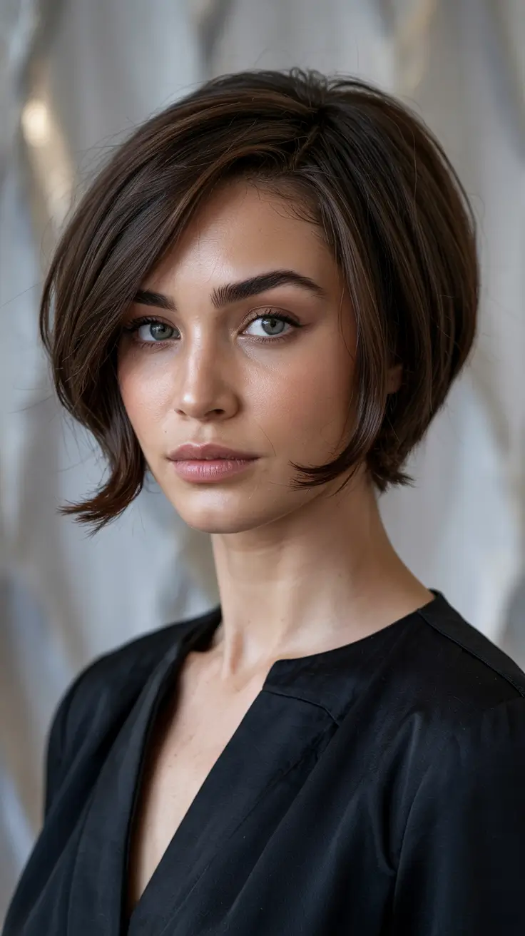 pixie haircut 2026 Elongated Pixie Bob With Sleek Face Framing