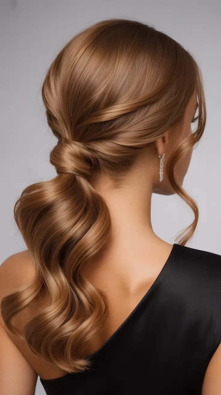 ponytail hairstyles 2026 Twisted Volume Meets Glossy Waves