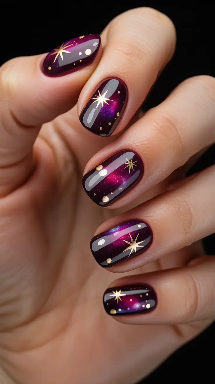 short nails 2026 Stargazer Galaxy