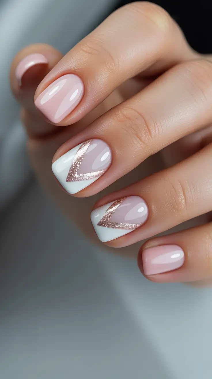 simple nail designs 2026 Soft Pink Meets French Edge