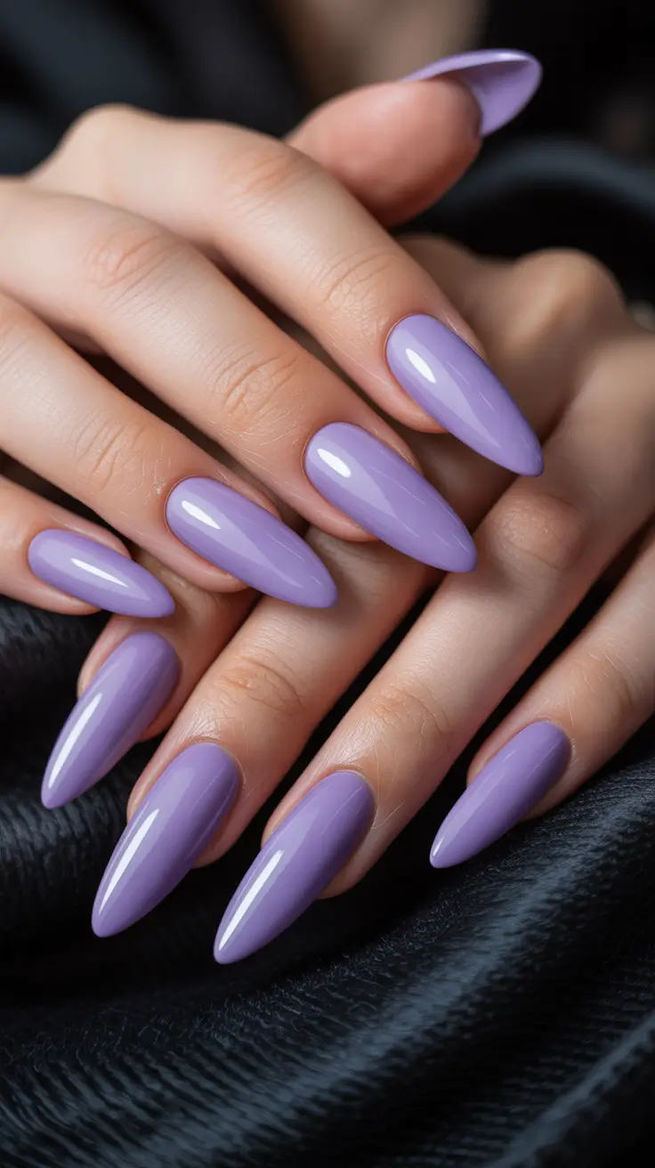 stiletto nail designs 2026 Lilac Stilettos