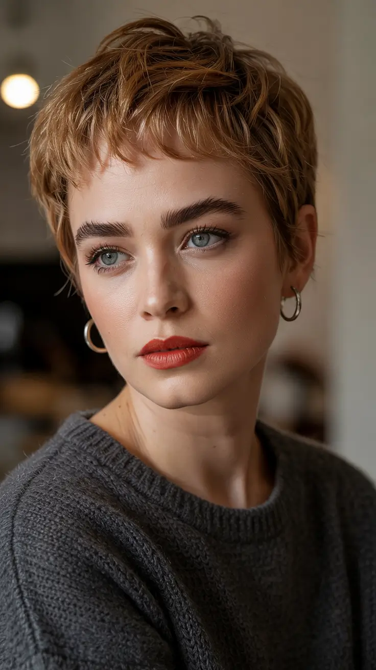 trendy Haircuts 2026+Textured Pixie With Micro Fringe
