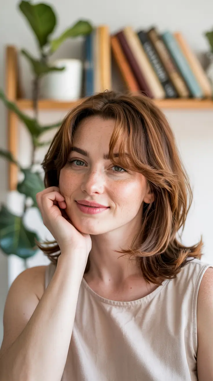 trendy Haircuts 2026+Long Curtain Bangs With a Relaxed Shag