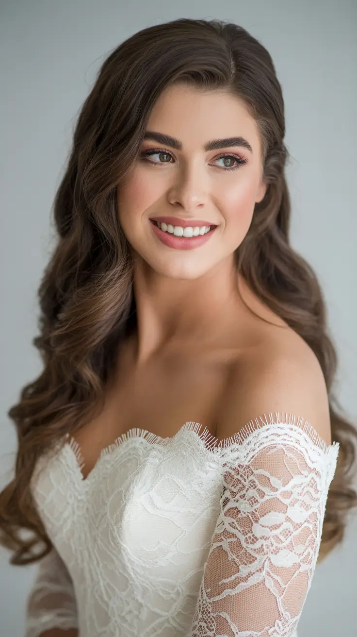 wedding hairstyles 2026 Effortless Side Part With Loose Waves