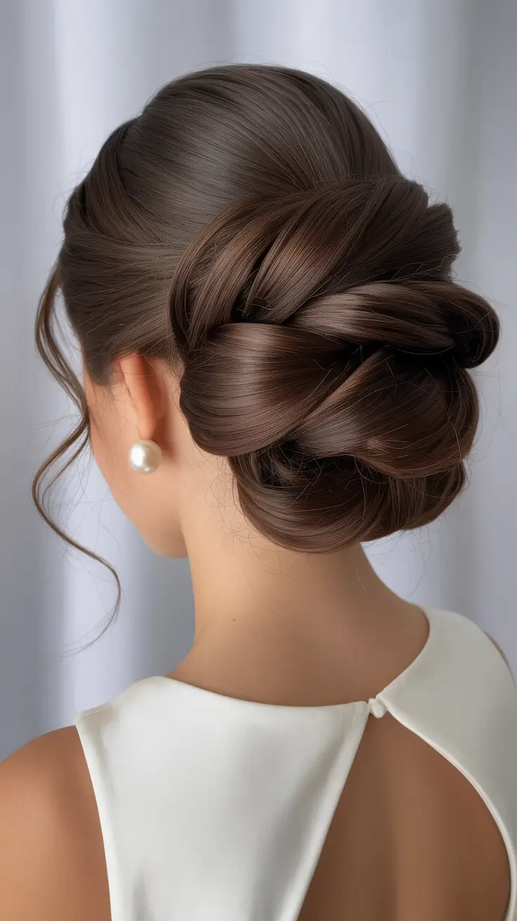 wedding hairstyles 2026 Chic Braided Chignon With Sculpted Detail