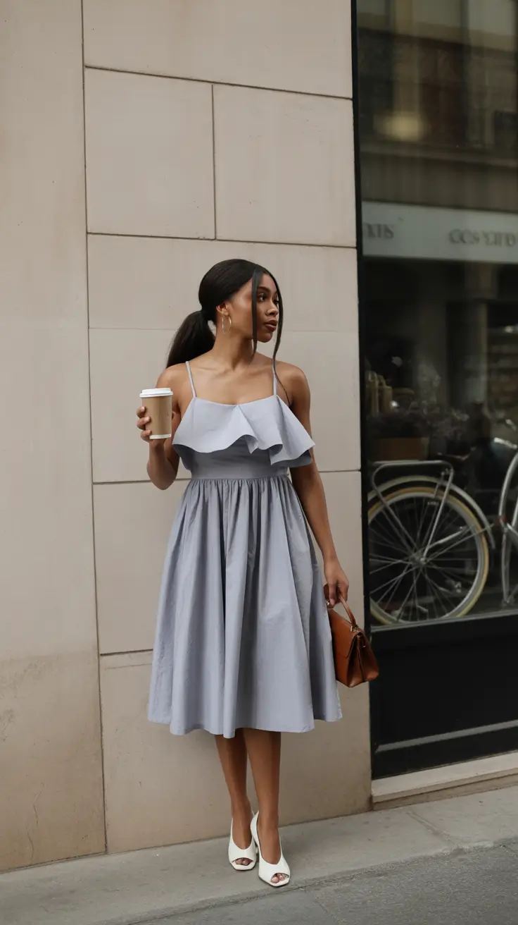 beautiful spring outfits black women 2026 Soft Movement in Cool Spring Blues