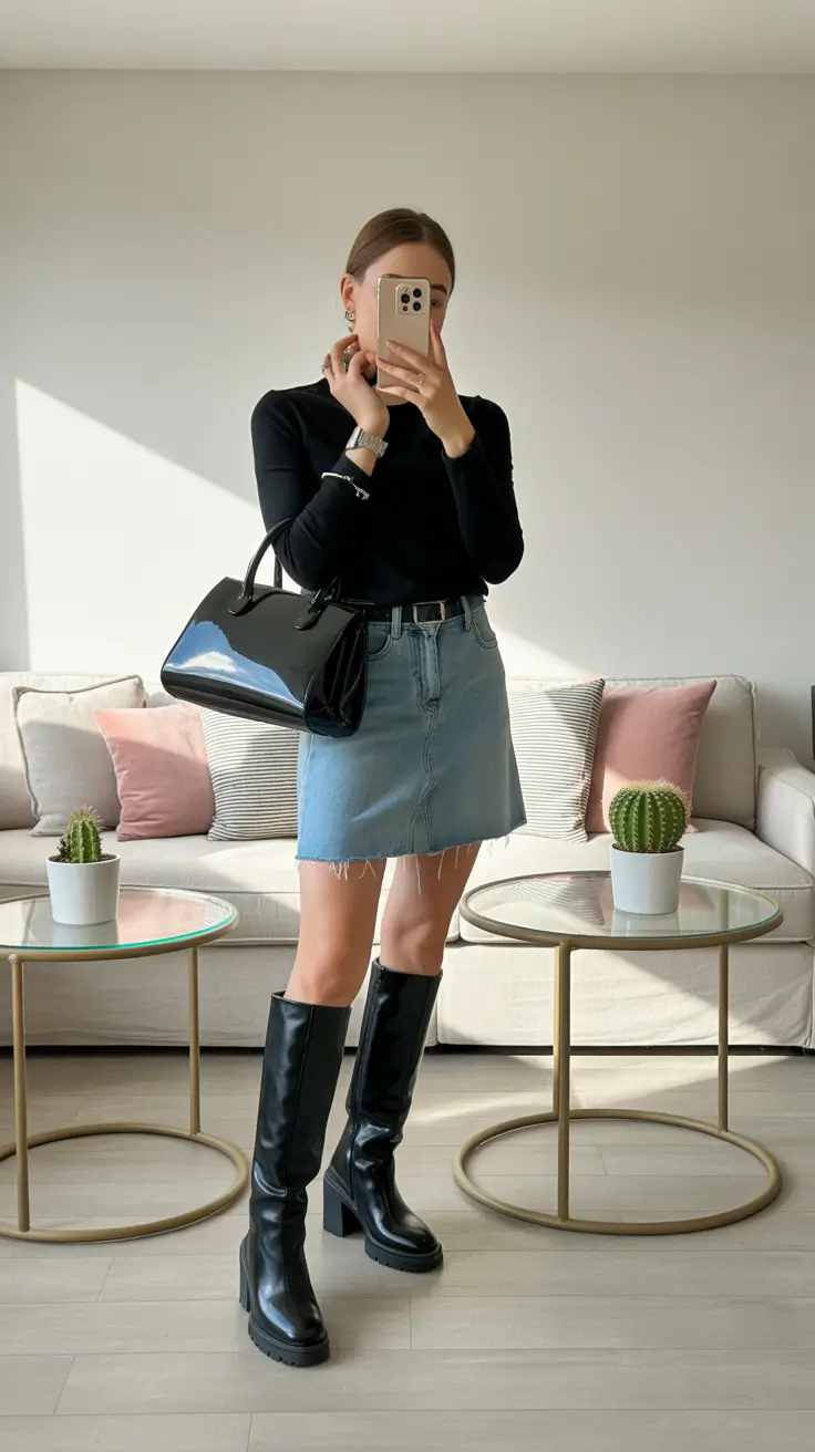 beautiful spring skirt outfits 2026 Minimal Contrast With Everyday Confidence