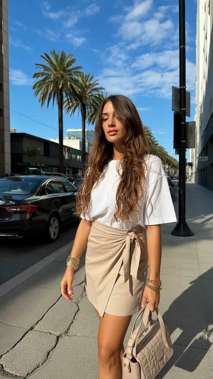 beautiful spring skirt outfits 2026 Soft Wrap Silhouettes for Sunlit Days