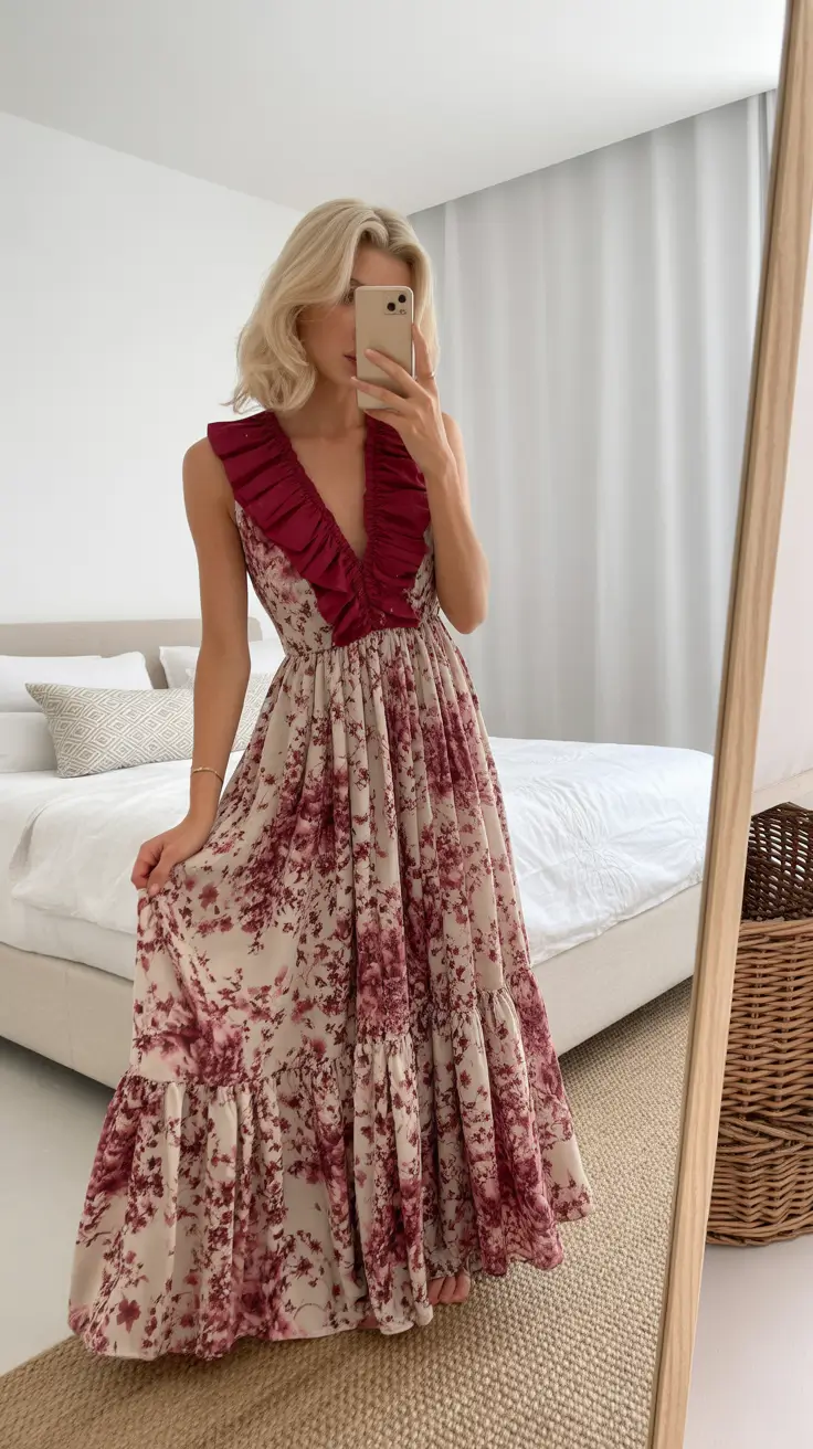 best spring miami outfits for 2026 Romantic Floral Dress