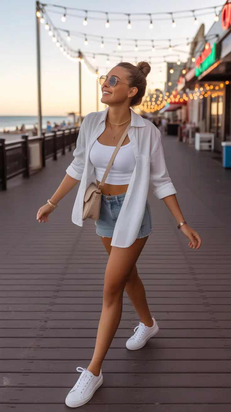bohemian spring vacation outfits 2026 Playful Boho for Boardwalk Evenings