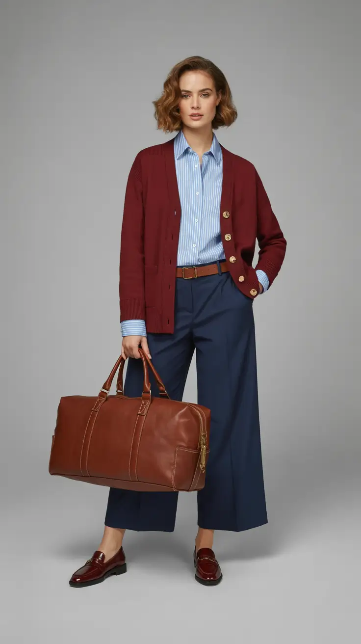 business casual spring office outfits 2026 Classic Cardigans as a Spring Power Layer