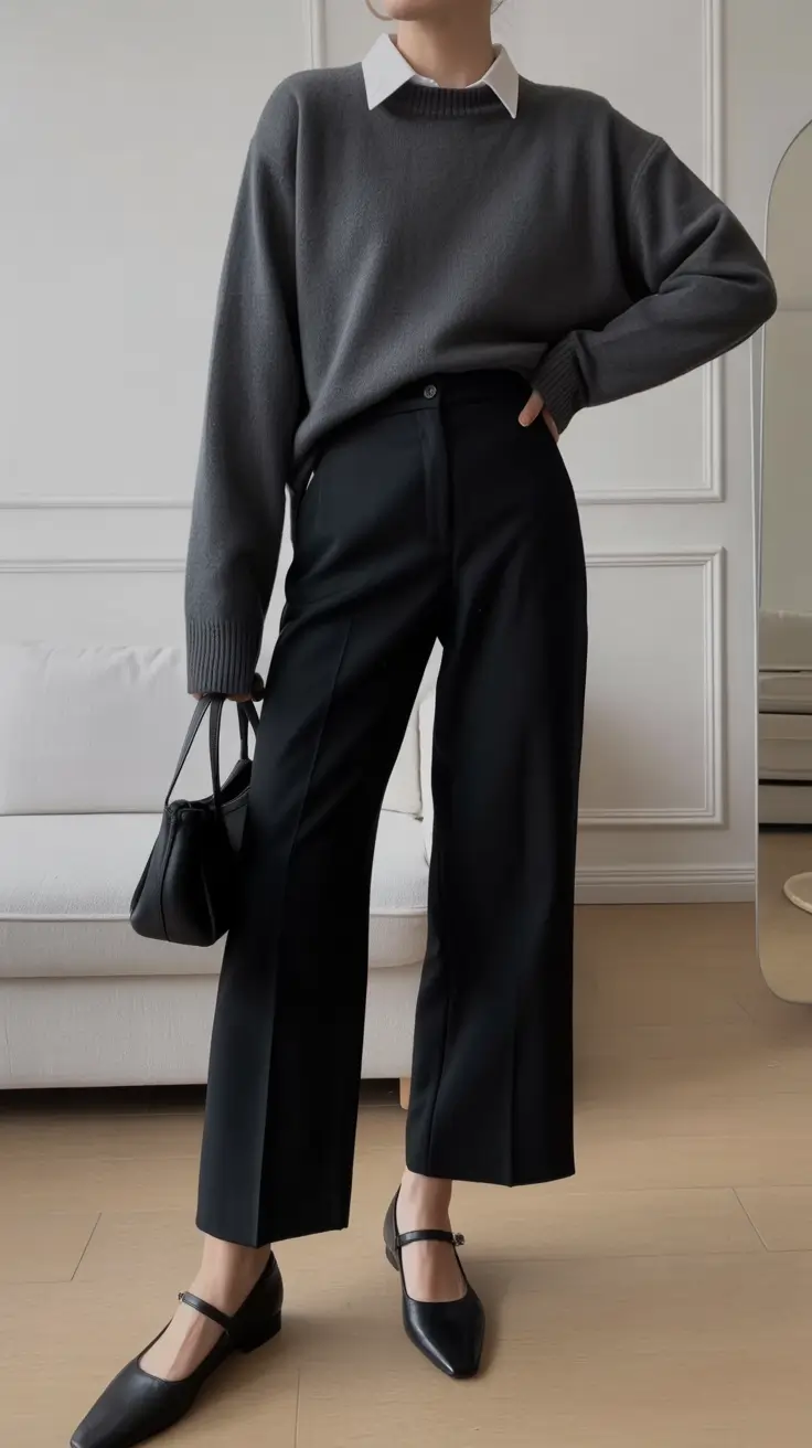 business spring work outfits 2026+Modern Monochrome with Parisian Cool