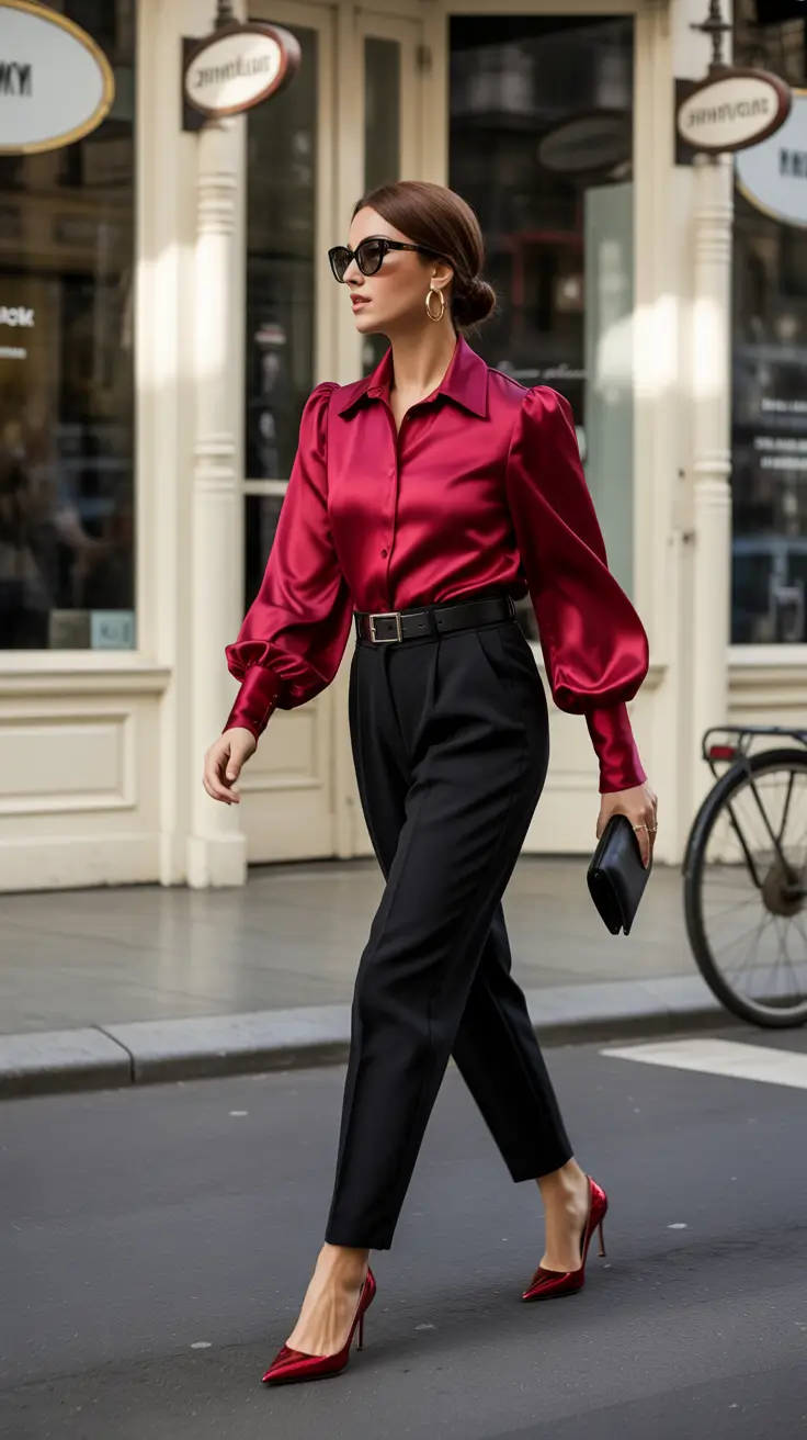 casual spring workwear 2026 Statement color that still feels grown-up