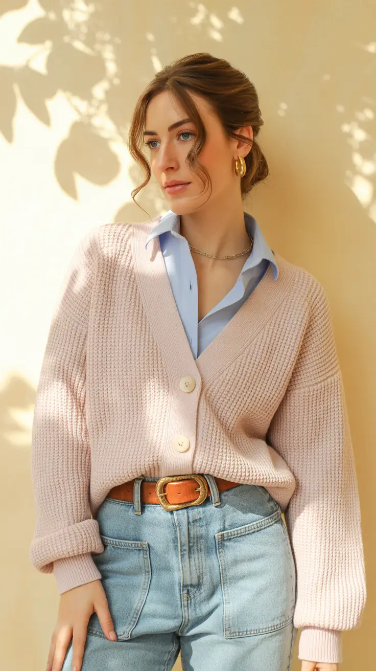 casual spring workwear 2026 Soft knits meeting everyday denim