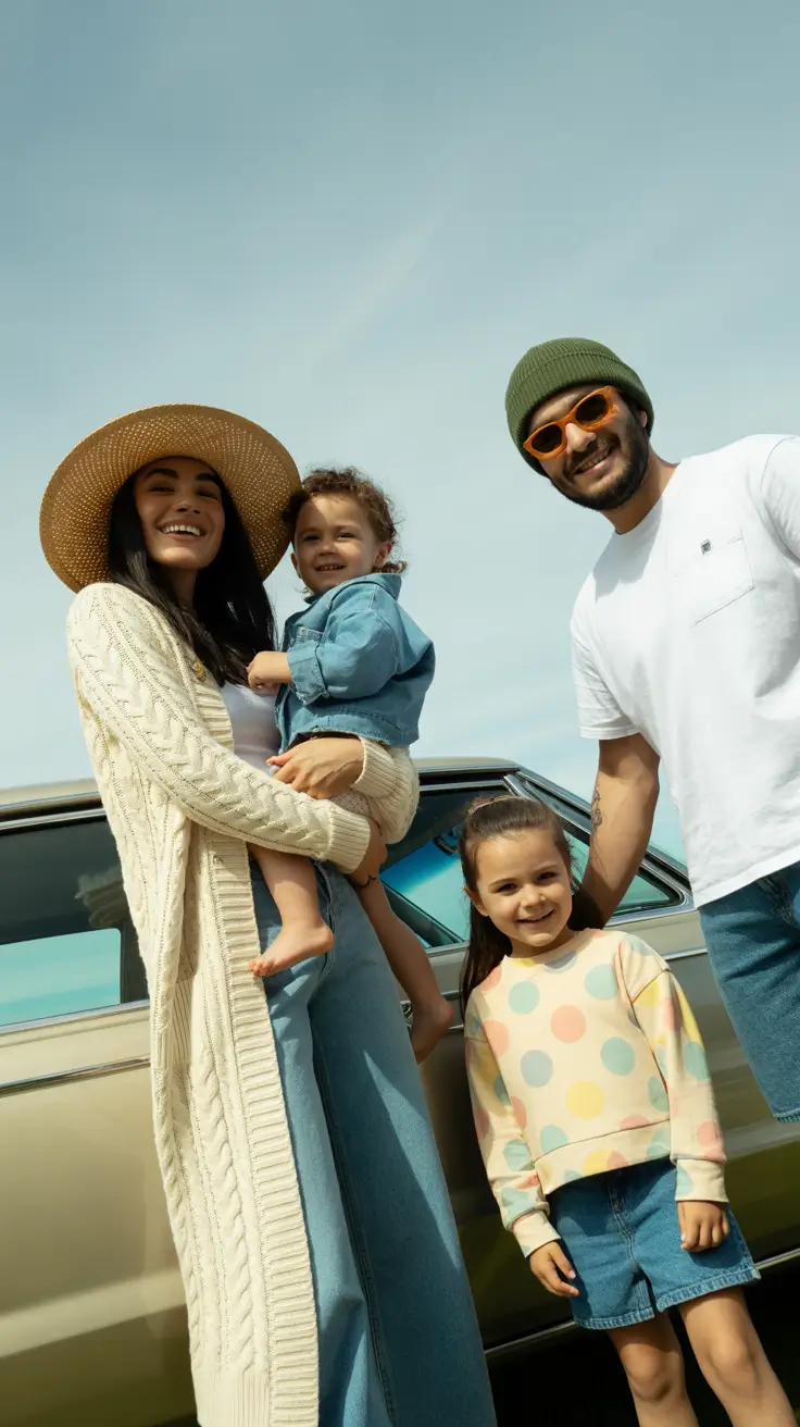 classy spring family pictures outfits for 2026 Soft Neutrals With a Laid-Back Modern Ease