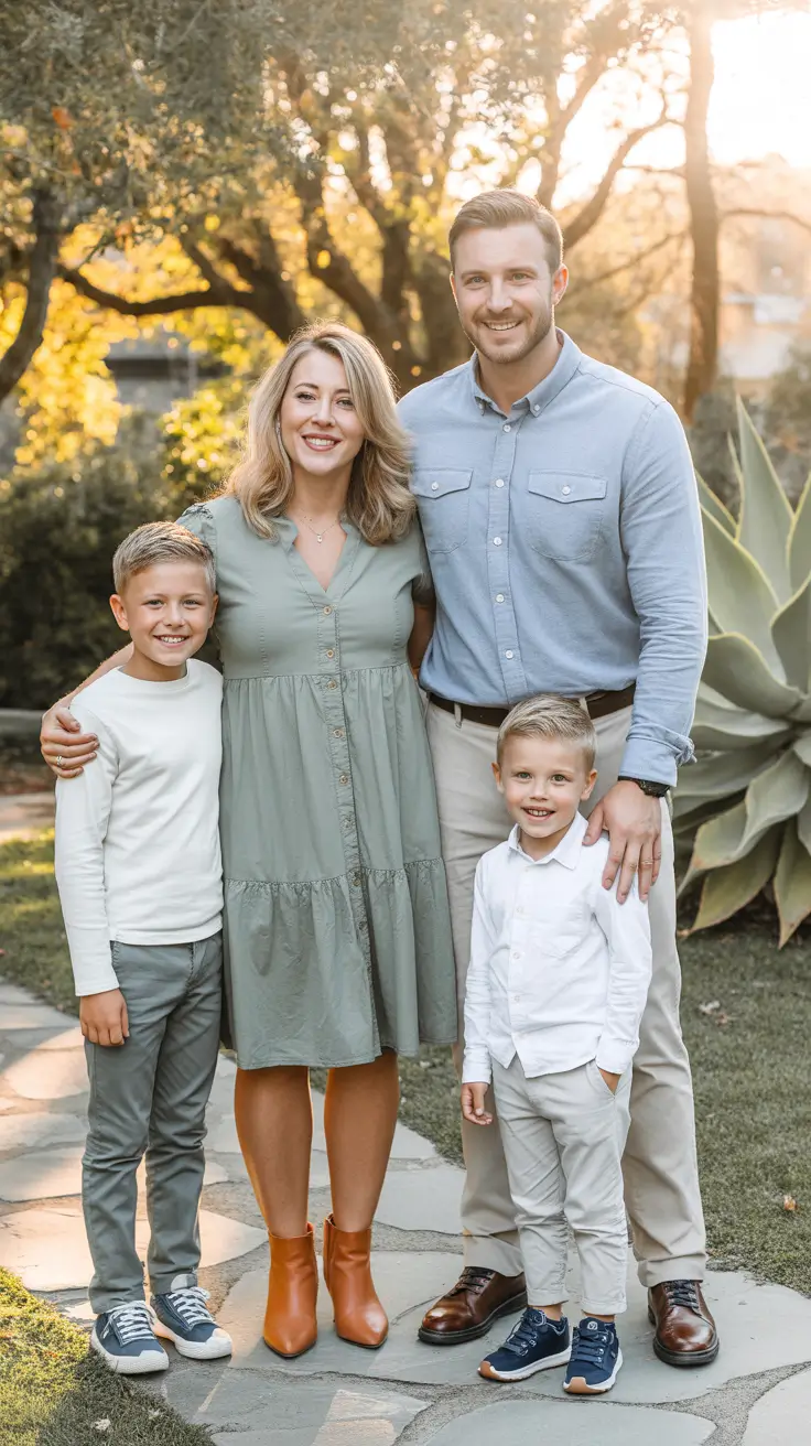 classy spring family pictures outfits for 2026 Sage Green and Soft Casual Looks