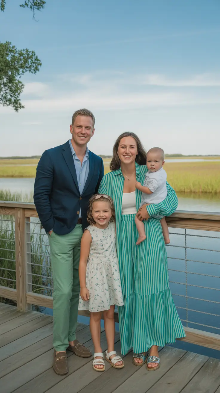 classy spring family pictures outfits for 2026 Fresh Stripes and Coastal Energy