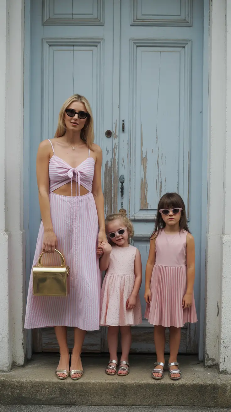 classy spring family pictures outfits for 2026 Modern Blush Tones With Retro Confidence