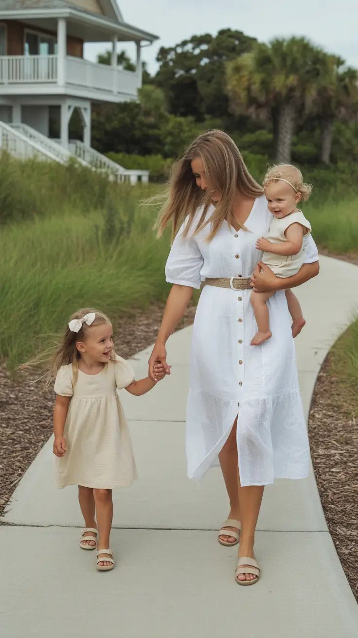 classy spring family pictures outfits for 2026 Light Neutrals and Coastal Simplicity