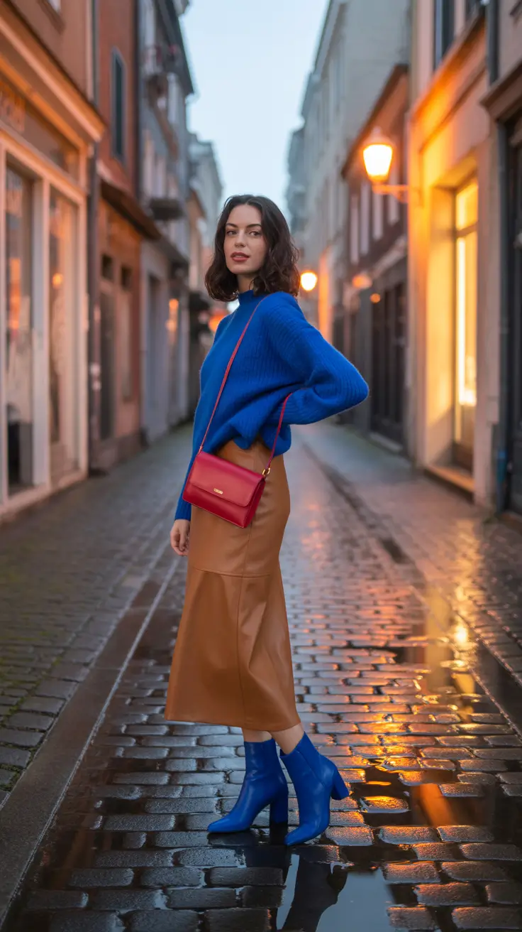 comfy spring transition outfits 2026 choices Bold Color Meets Soft Structure