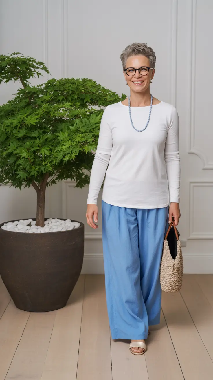 cozy spring outfits for women over 50 2026 Soft Neutrals and Fluid Shapes That Breathe