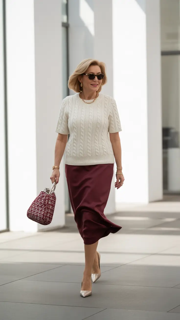 cozy spring outfits for women over 50 2026 Classic Knitwear With Polished Femininity