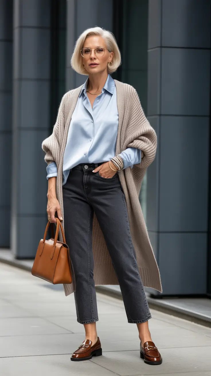 cozy spring outfits for women over 50 2026 Relaxed Tailoring With Soft Feminine Lines