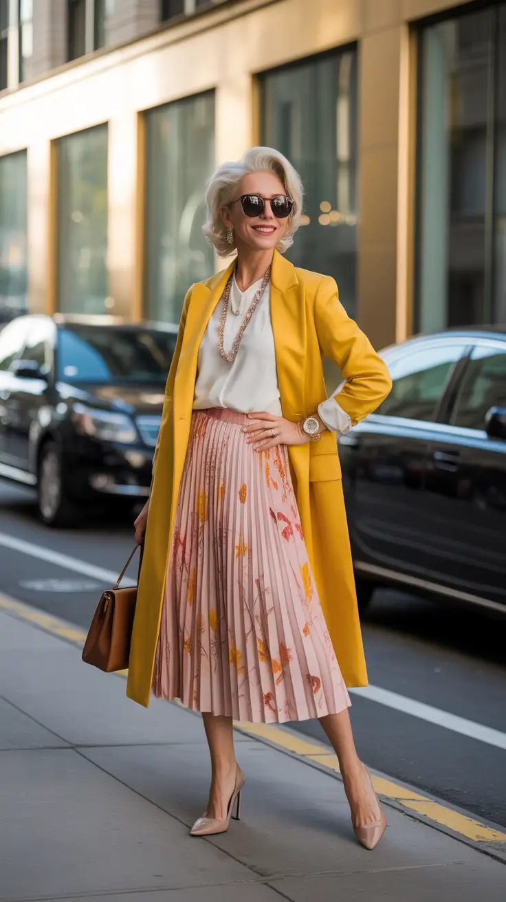 cozy spring outfits for women over 50 2026 Bold Color as a Spring Mood Booster