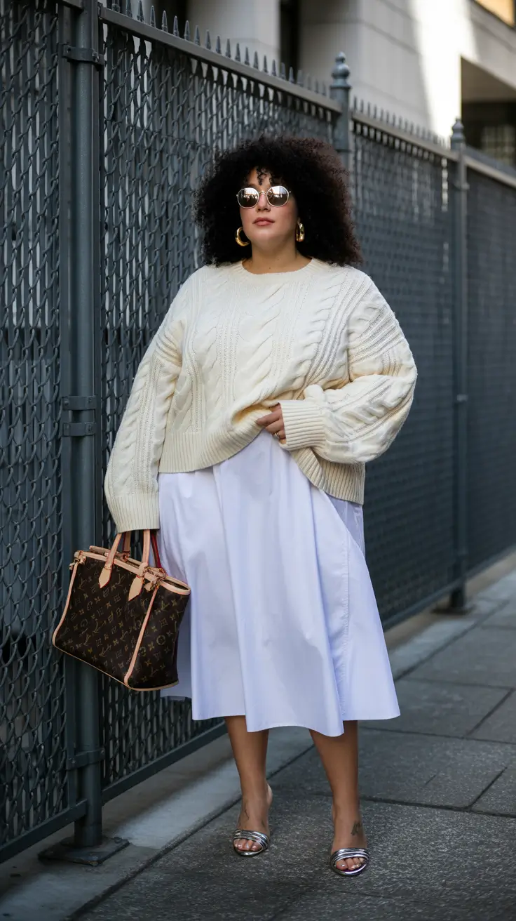 cute plus size spring outfits for women 2026 Cozy Knitwear That Still Feels Like Spring