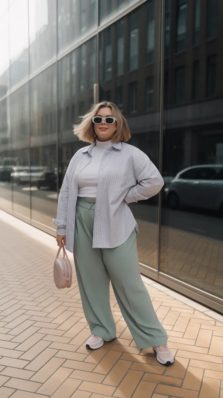 cute plus size spring outfits for women 2026 Relaxed Tailoring for Everyday Movement