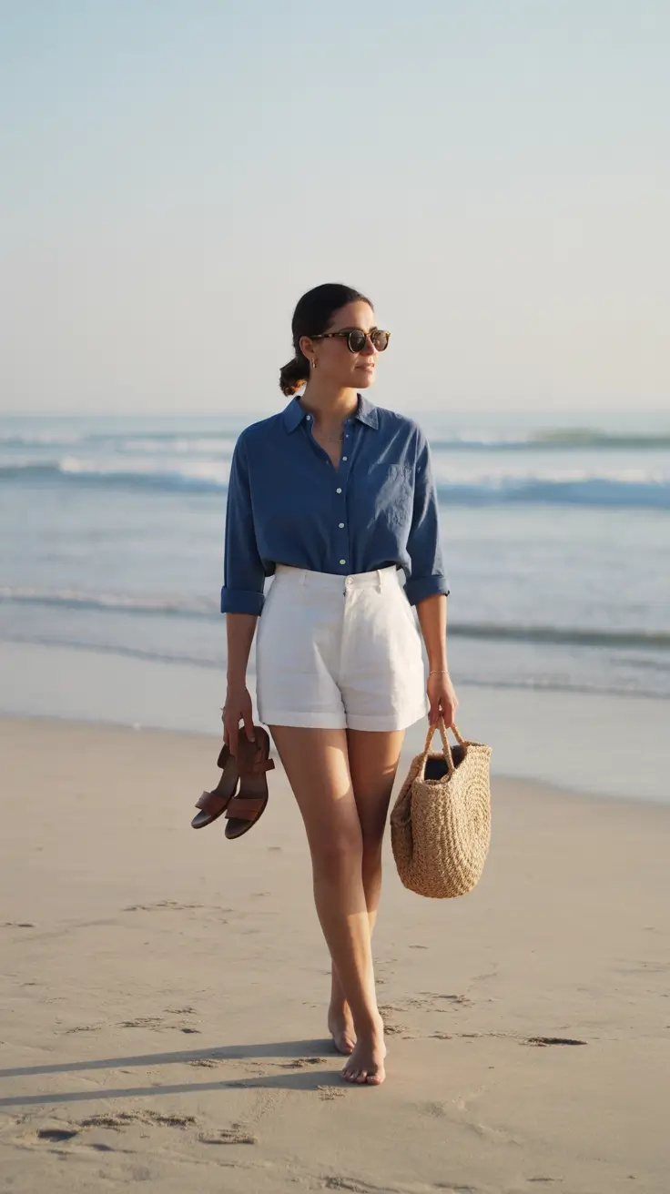 cute spring beach outfits for 2026 Classic Blue and White, Reimagined