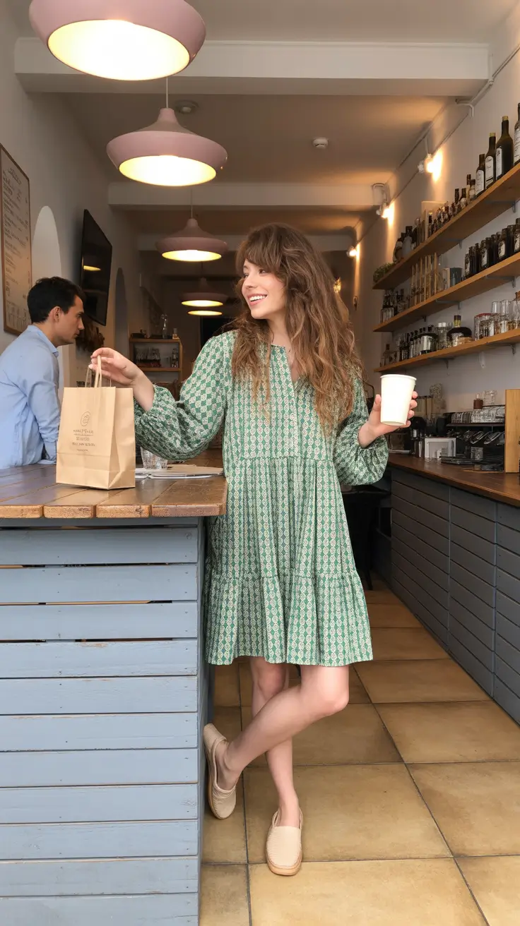 cute spring beach outfits for 2026 Soft Green Prints for Everyday Spring Moments