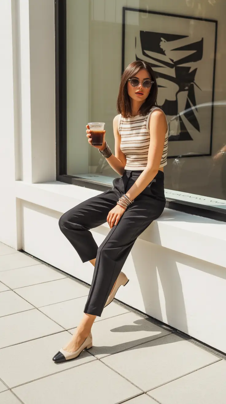 cute spring outfits with tops 2026 Striped Knit Tops That Feel Quietly Sophisticated