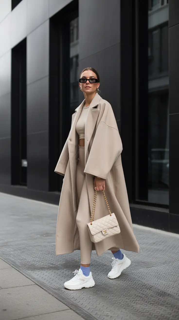 effortless spring athleisure outfits 2026 Minimal Neutrals With Elevated Layers