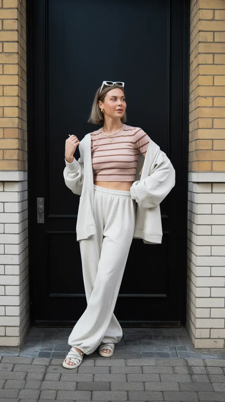 effortless spring athleisure outfits 2026 Relaxed Sets With a Touch of Personality