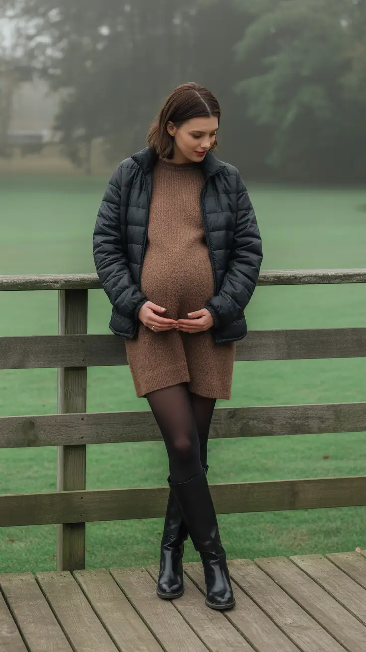essential spring outfit for pregnant women 2026 Practical Warmth for Early Spring Walks