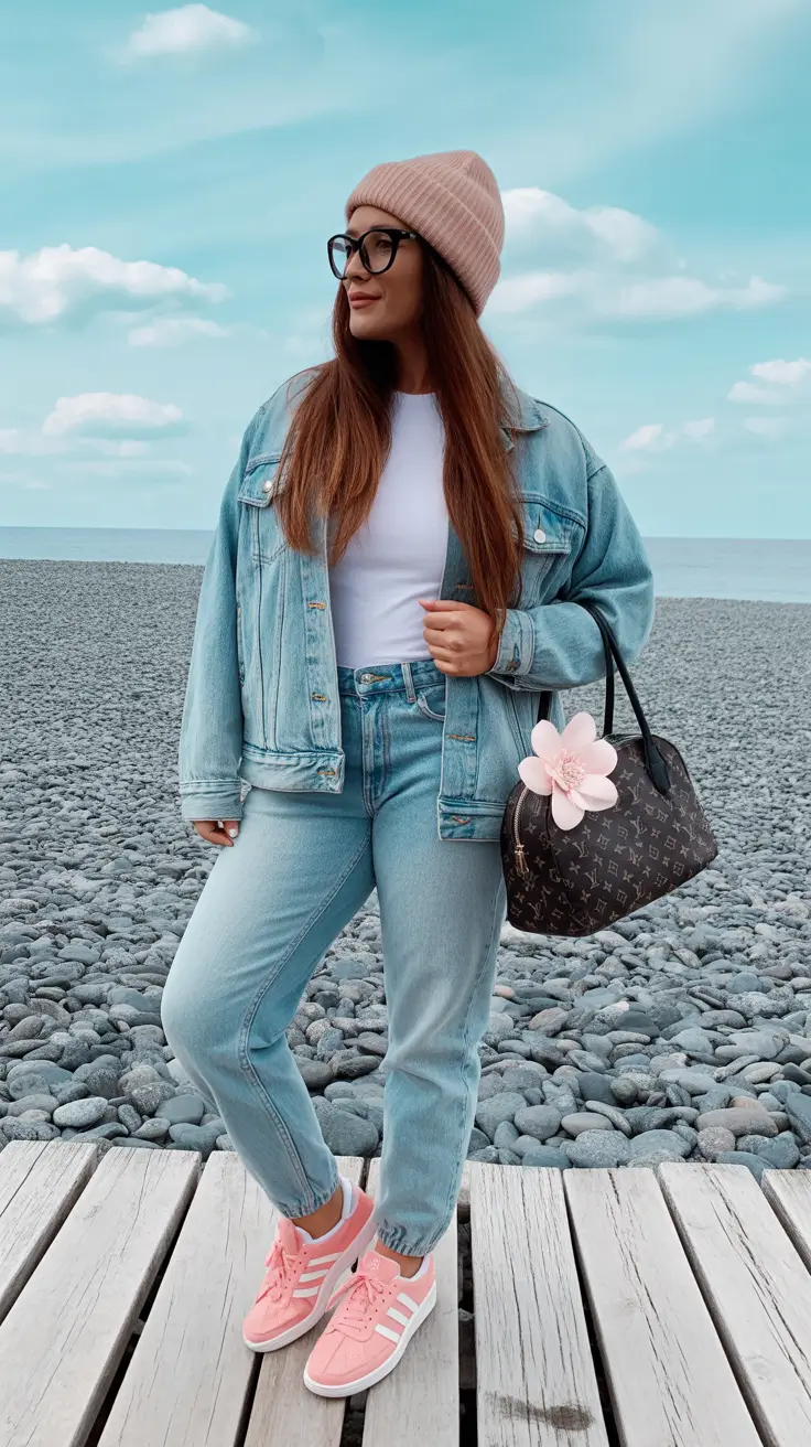 evening spring fashion outfits 2026 Soft Denim Layers for Blue-Hour Evenings