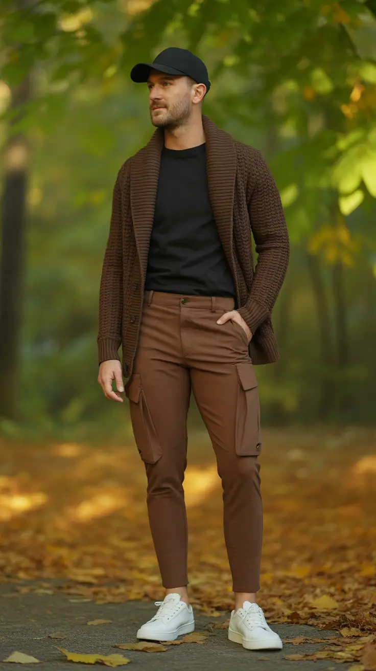 fashionable spring outfits for men 2026 Earth-Tone Layering for Quiet Spring Days