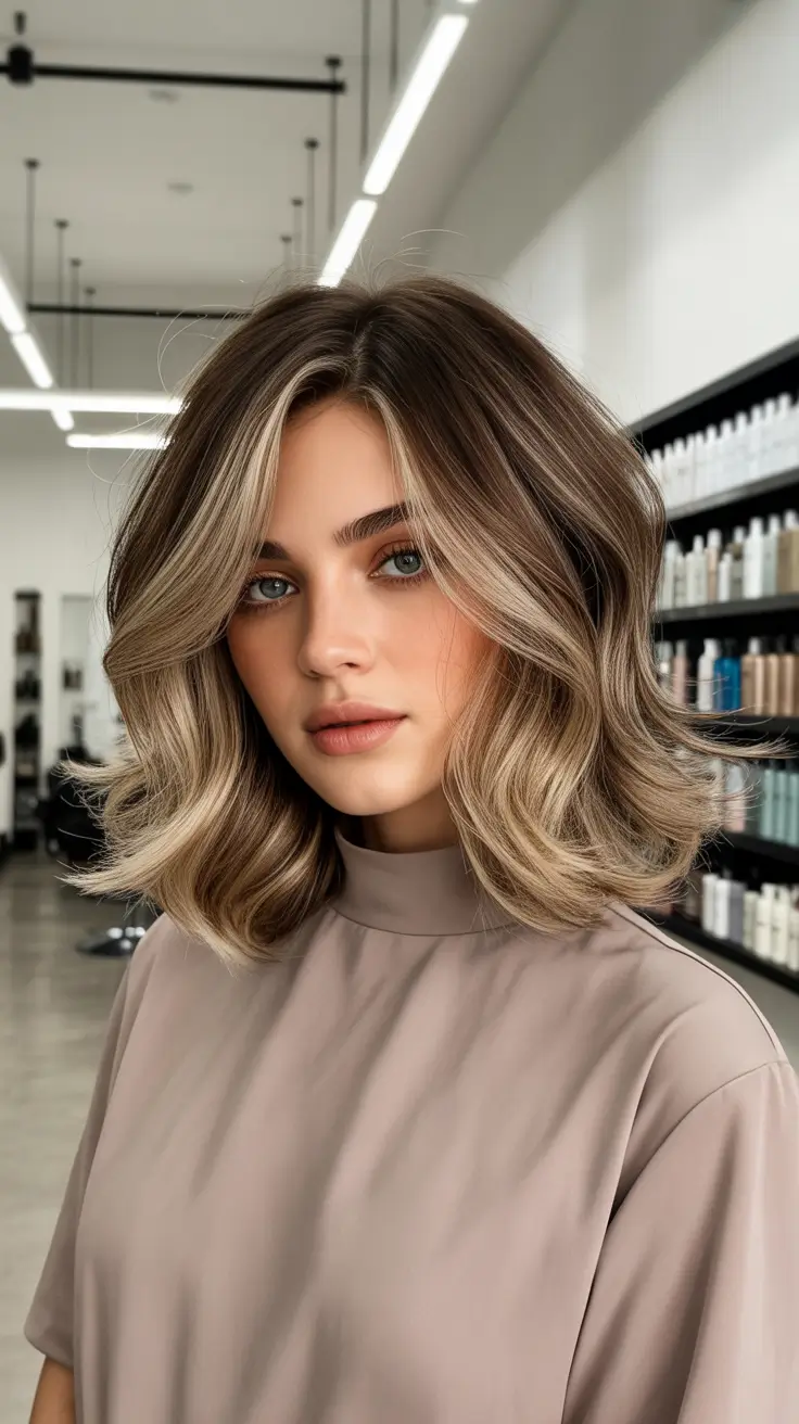 February Haircut Ideas 2026 Cool Blonde Lob With Seamless Face Framing