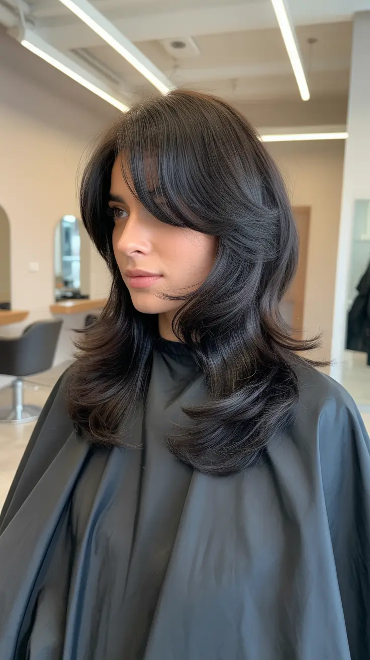 February Haircut Ideas 2026 Layered Mid Length Cut With Curtain Flow